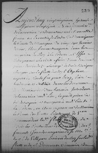 Procès-verbal de dégustation du vin de Saintonge, Québec, 25 septembre 1728.