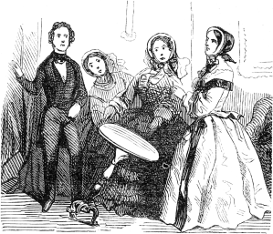 Illustration de Louis Le Breton pour l’article «Tables tournantes», Dictionnaire infernal de Collin de Plancy, 1863.